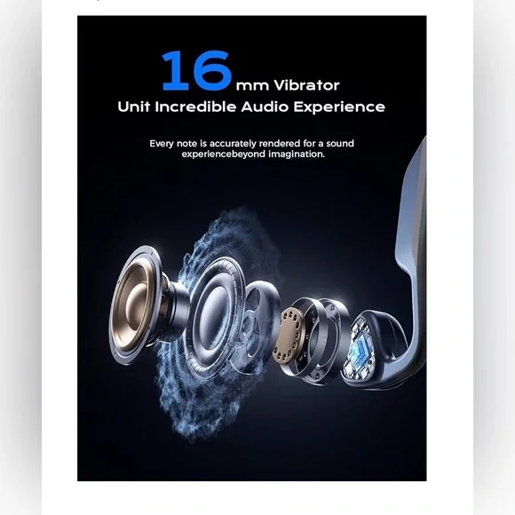 Bone Conduction Headphones,Open Ear Headphones Bluetooth 5.3 with Mic, - Picture 7 of 9